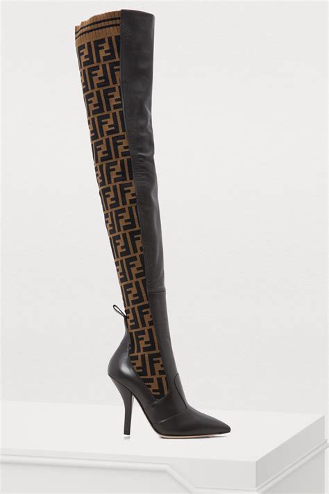 fendi signature boots|fendi high heel boots.